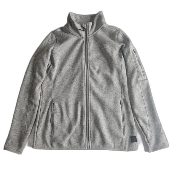 BULA Women's XL Thick Knit Jacket Grey Zipper Pockets Good Condition - Picture 1 of 8